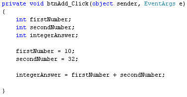 Addition در سی شارپ